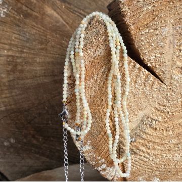 Colier beril sfere 2-3 mm