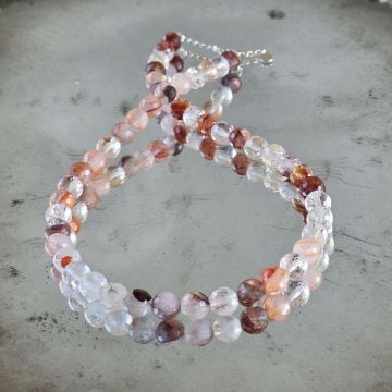 Colier cuart rosu hematoid Fire #220