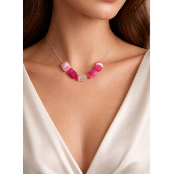 Colier din argint 925 cu agat | Rosato - Default Title