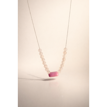 Colier din argint 925 cu agatǎ şi cuarț | Rosa Marina - Default Title