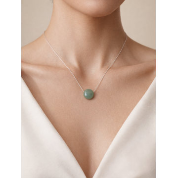 Colier din argint 925 cu aventurin | Viridis - Default Title
