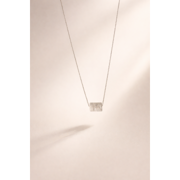 Colier din argint 925 cu cristal de stâncǎ | Minima - Default Title