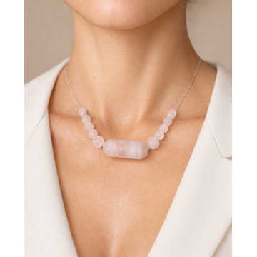 Colier din argint 925 cu cuarț | Nuda - Default Title