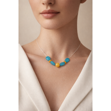 Colier din argint 925 cu jad | Solaris - Default Title