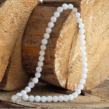 Colier jad alb Purity #157