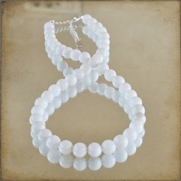 Colier jad alb Purity #241