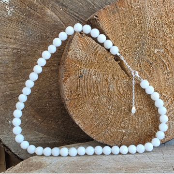 Colier jad alb Purity #241