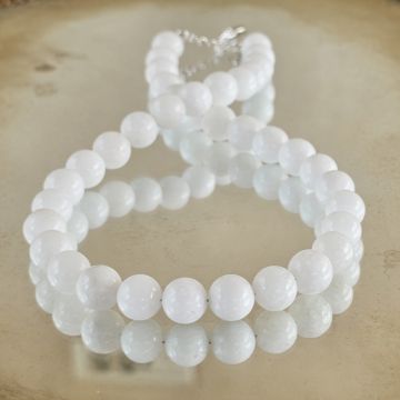 Colier jad alb Purity #242