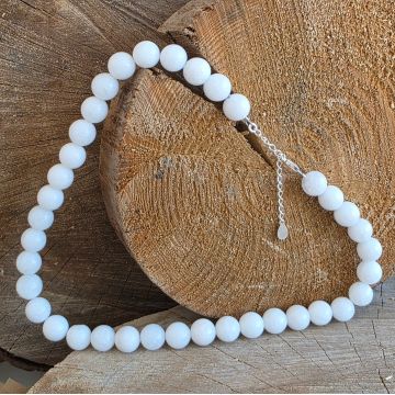 Colier jad alb Purity #242