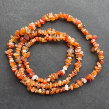 Colier lung chipsuri carneol