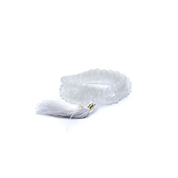 Colier Mala din agat alb – 108 mărgele naturale