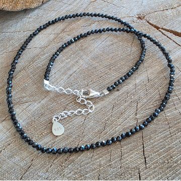 Colier obsidian negru Silence #226