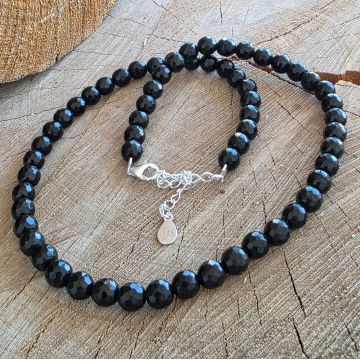 Colier obsidian negru Silence #227