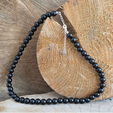 Colier obsidian negru Silence #229