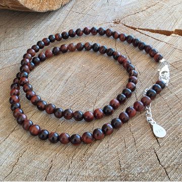 Colier ochi de tigru rosu Ancient Power #222