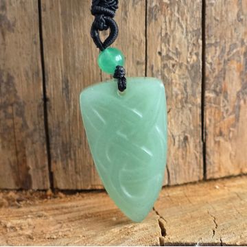 Colier pandantiv aventurin | Nod celtic