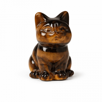 Figurina Pisica din Ochi de Tigru ,   Protectie, Curaj si Incredere Personala