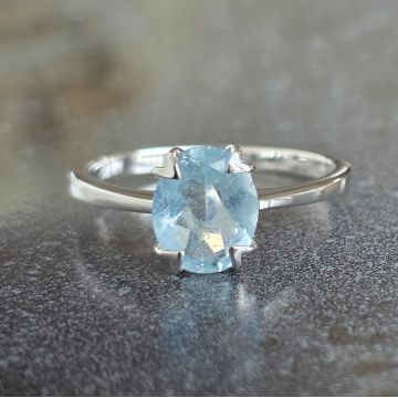 Inel acvamarin argint | Peace
