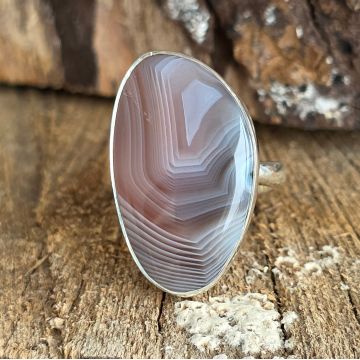 Inel agat botswana argint | Model 1