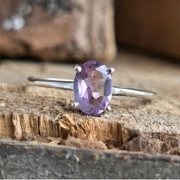 Inel argint ametist | CELESTE