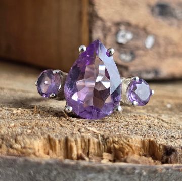 Inel argint ametist | STAR