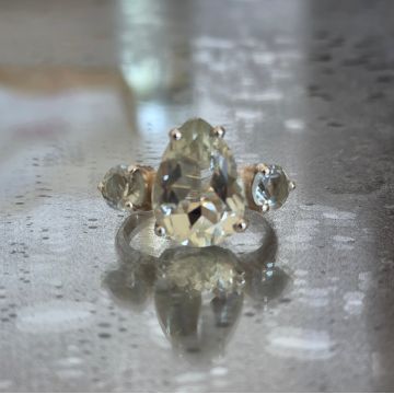 Inel argint ametist verde | STAR