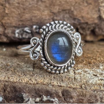 Inel argint labradorit | GRACE