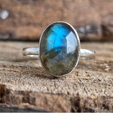 Inel argint labradorit | SHINE