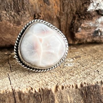 Inel argint larimar roz | Model 1