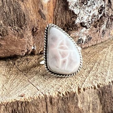 Inel argint larimar roz | Model 2