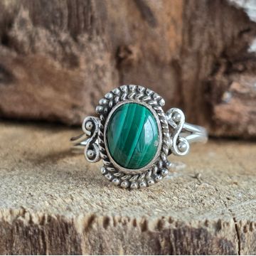 Inel argint malachit | GRACE