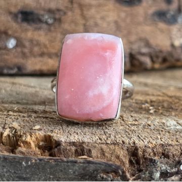 Inel argint opal roz | Model 2