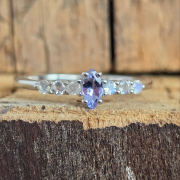 Inel argint tanzanit | Glow