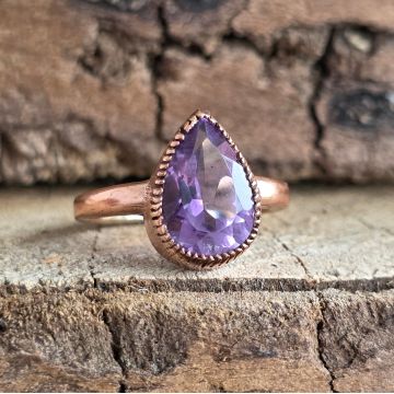 Inel cupru ametist | Purple