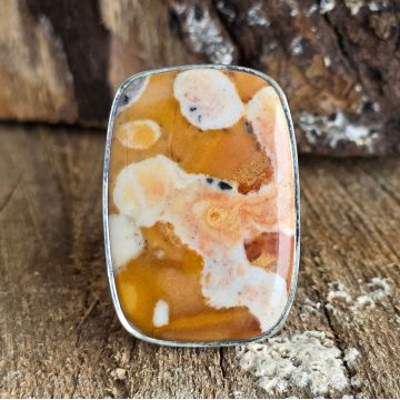 Inel jasp Deerfawn argint | Model 1