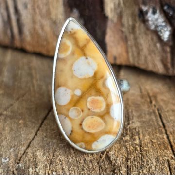 Inel jasp Deerfawn argint | Model 2