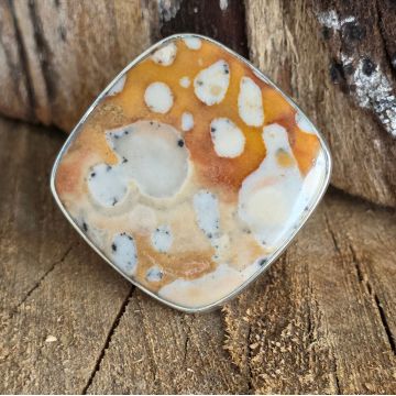 Inel jasp Deerfawn argint | Model 3