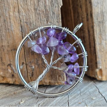 Pandantiv ametist Tree of Life