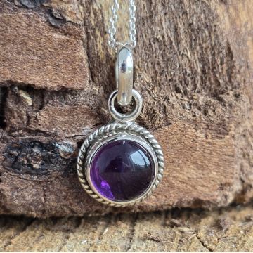 Pandantiv argint ametist | Aura