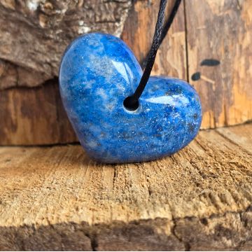Pandantiv donut inima lapis lazuli | Model 2
