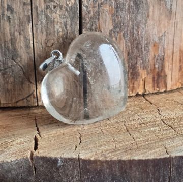 Pandantiv inima cuart fumuriu