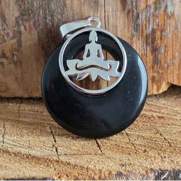Pandantiv obsidian Buddha