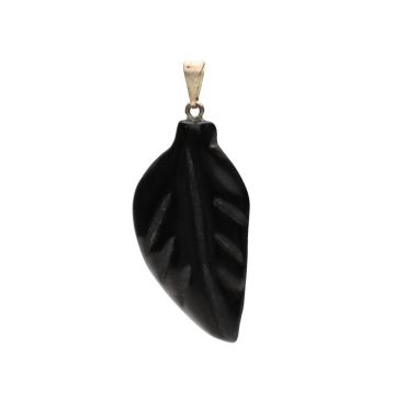 Pandantiv obsidian  | Leaf