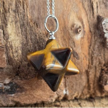 Pandantiv ochi de tigru | Merkaba