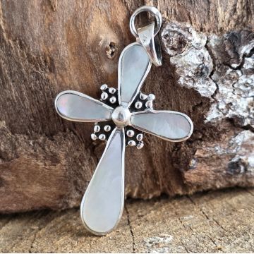 Pandantiv perla | Cruce - model 2