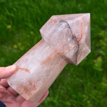 Sceptru cuart hematoid rosu | Model 2