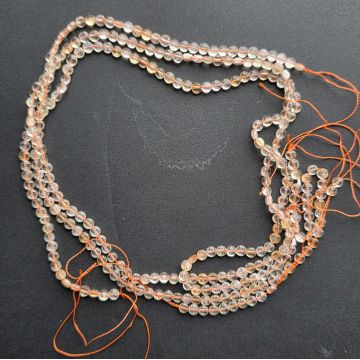 Sirag margele fatetate pietre semipretioase CITRIN - Circle