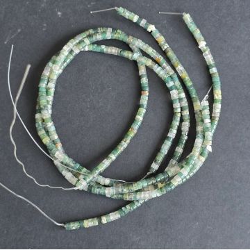 Sirag margele pietre semipretioase discuri AGAT MUSCHI MOSS