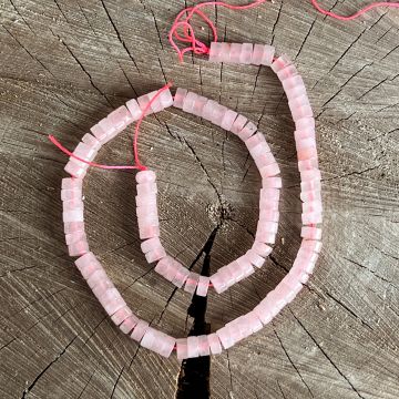 Sirag margele pietre semipretioase discuri CUART ROZ