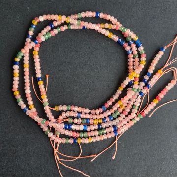 Sirag margele pietre semipretioase discuri fatetate AGAT MIX